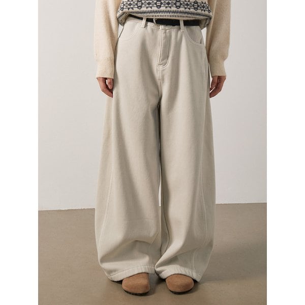 이안트 헤이즈 기모 와이드 팬츠 UBNA_P0006