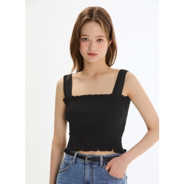 시스티나 [25 S/S] 슬리브리스 셔링 뷔스티에