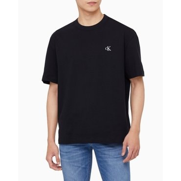 Calvin Klein Jeans 남성 릴렉스핏 아카이브 로고 크루넥 반팔 티셔츠(40HM229리뉴얼)