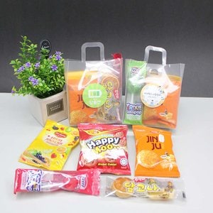  한봄 동아리 홍보 간식 휴대 편리한 손잡이 포장지 과자 단체 선물 1101760