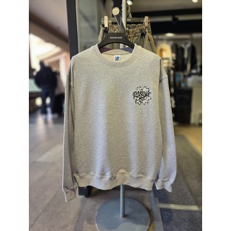 더블제이디 [시흥점] 그레이 달링데이지플라워 세미오버핏 맨투맨(남여공용)/JHZK22102GY