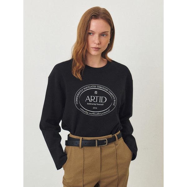 써클 로고 긴팔 티셔츠_BLACK