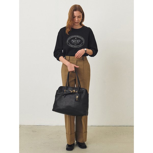 써클 로고 긴팔 티셔츠_BLACK