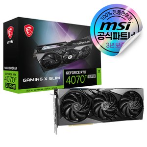 MSI [10%쿠폰+검은신화 오공] MSI 지포스 RTX 4070 Ti SUPER 게이밍 X 슬림 D6X 16GB 트라이프로져3