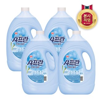 엘지생활건강 샤프란 프레쉬 블루 3.1L 용기 X 4개