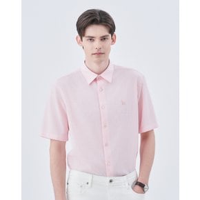 [24SS] 핑크 레이온혼방 반팔 셔츠 HZSH4B502P1