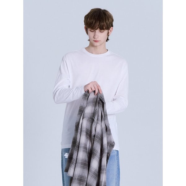 순면30수 릴렉스핏 라운드 긴팔티셔츠 LATS0124