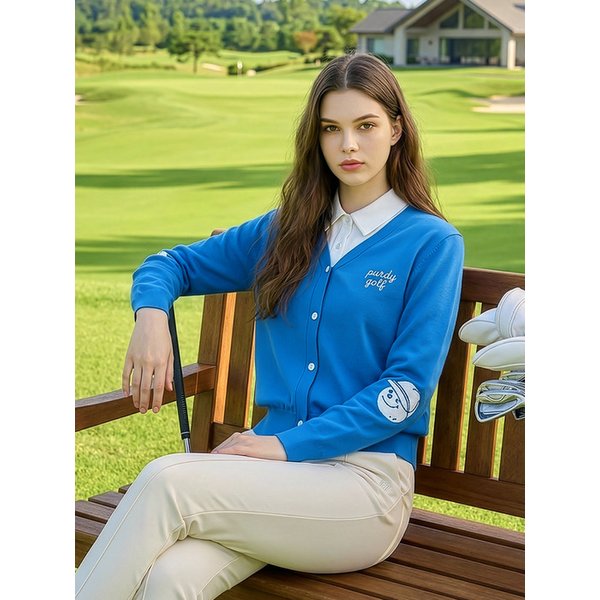 버디펏 울니트 가디건 [블루]