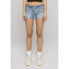 True Religion 트루 종교 앞주머니 플랩 - 데님 반바지 미디엄 워시 7663863