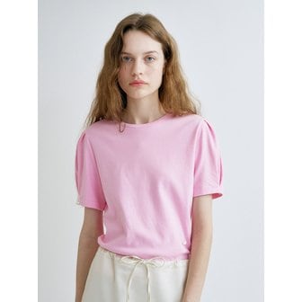 언에디트 S Puff Sleeve Half Tshirt_Pink