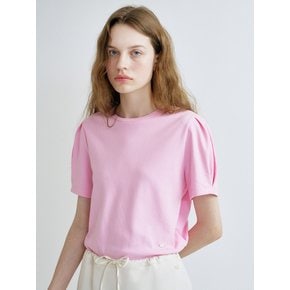 S Puff Sleeve Half Tshirt_Pink