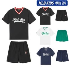 24SS 바시티 V넥 우븐 반팔티 세트  7ATSV0743/7ASMV0143 (3color)