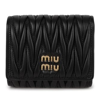 미우미우 라프리마 미우미우 스몰 마테라쎄 나파 가죽 지갑 5MH033-AFPP-F0002