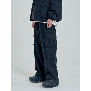 Utility Nylon Cargo Pants (Black)