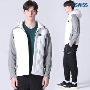 K-SWISS] 하이브리드 원형패턴 트레이닝 패딩 자켓