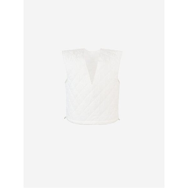 QUILTED STRING VEST - IVORY