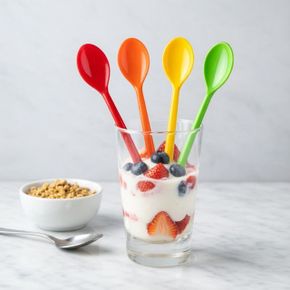 커피 긴 머들러 디저트 티스푼 요거트 멜라민 롱스푼