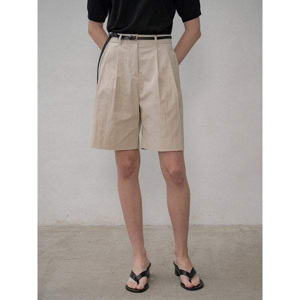 SIPT7150 프렌치 와샤 5부 팬츠_Light beige