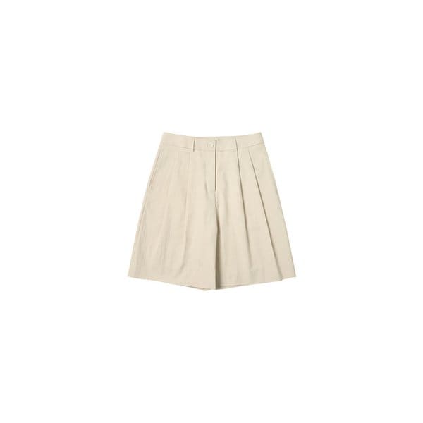 SIPT7150 프렌치 와샤 5부 팬츠_Light beige