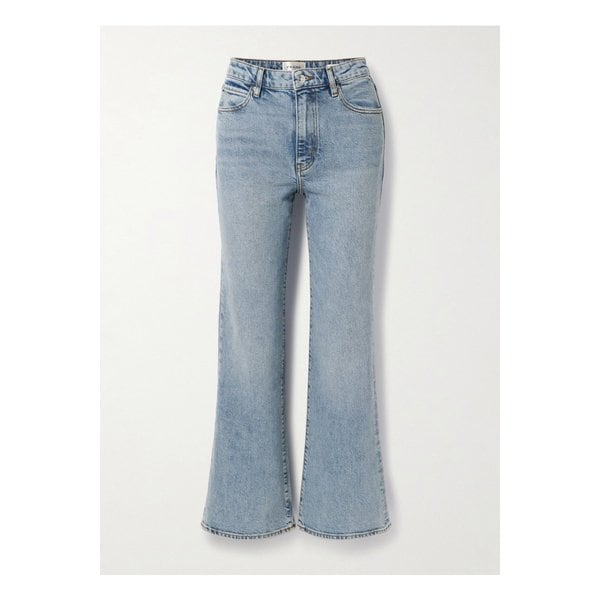 더 픽시 애로우 크롭 하이라이즈 부츠컷 진 라이트 데님 1647597350108352