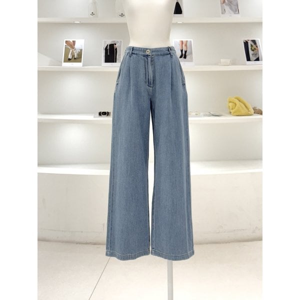 [여주점] 여성 허리밴딩 와이드 데님팬츠 (L262PSA434)