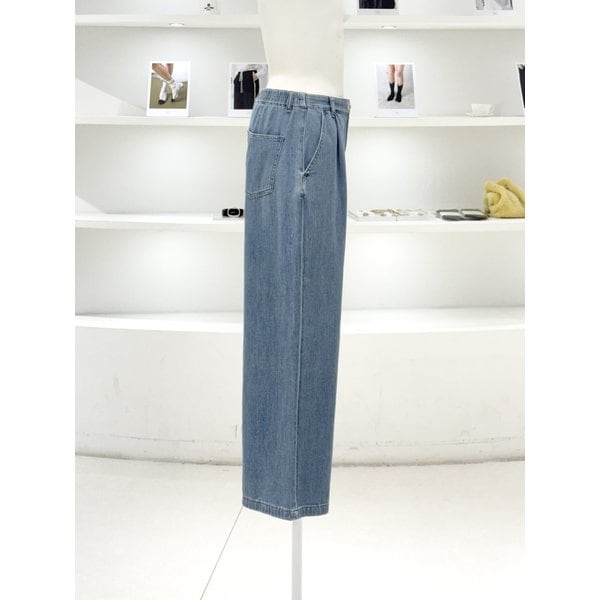 [여주점] 여성 허리밴딩 와이드 데님팬츠 (L262PSA434)