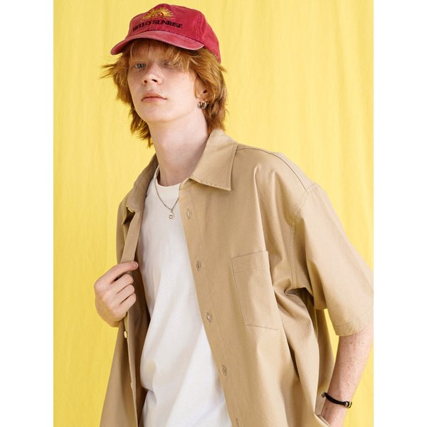 멀티 옥스포드 반팔셔츠 베이지 JNSS7722