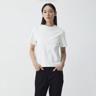 JAJU 여 헤비 코튼 반팔 티셔츠(WHITE / ORANGE / KHAKI / BLACK)