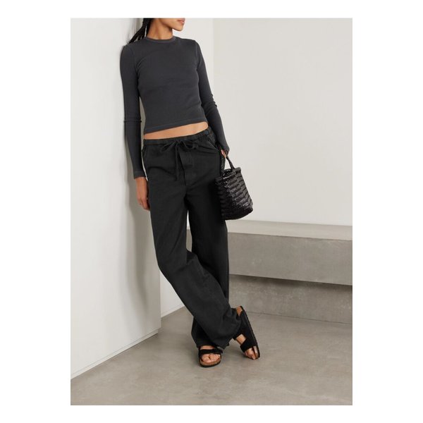 오로라 코튼 리넨 블렌드 와이드 팬츠 1647597357490357