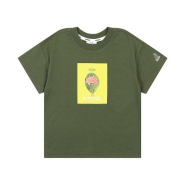 캉골키즈 NYBG 보타니컬 그래픽 티셔츠  QB 0420 카키