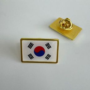 정장 행사 소형 골드 태극기 뱃지 1P