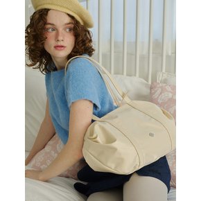 Aurora Shirring Duffle Bag_Ivory