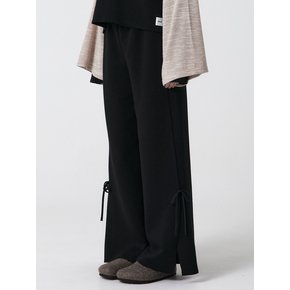 Cover Stitch Slit Pants BK