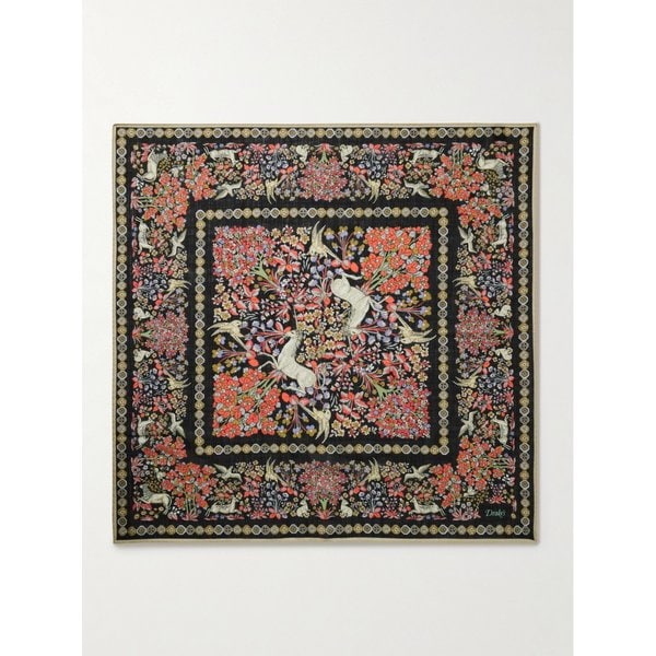 드레익스 프린트 울 실크 혼방 스카프 46376663162925765