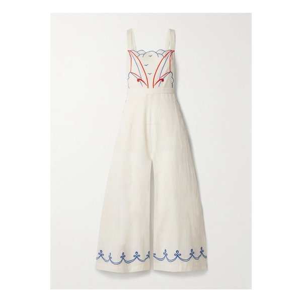 보디 자수 코튼 리넨 혼방 점프수트 크림 1647597351291761