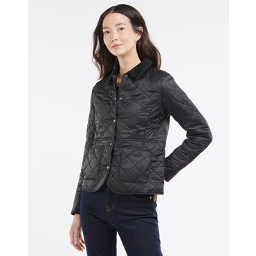 바버 25FW 여성 블랙 Deveron Polarquilt 퀼팅 자켓 URJA5F317BK