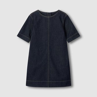 JAJU 여 데님 반팔 원피스 J136201072056