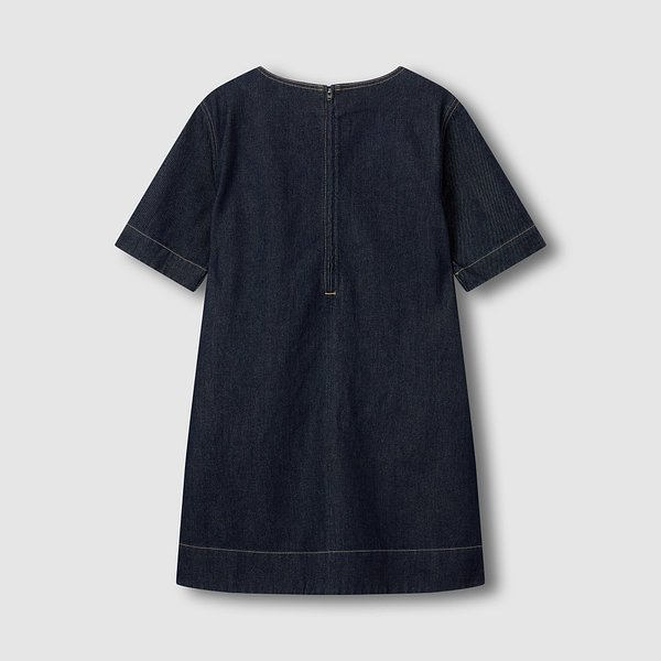 여 데님 반팔 원피스 J136201072056