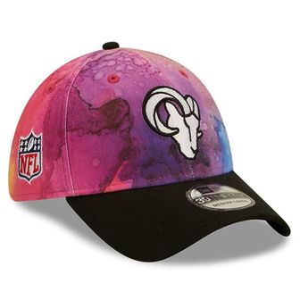 이스퀘어 4873350 New Era Mens Pink/Black Los Angeles Rams 2022 NFL Crucial Catch 39THIRTY Flex Hat