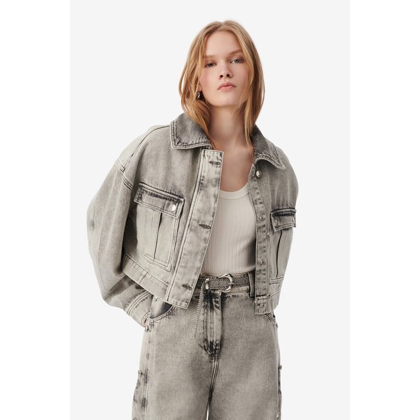 [여주점] [이로] 여성 ALESSIO 크롭 데님 자켓 IOJCS25102GYL