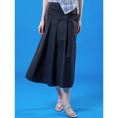 KOLEAT 린넨 플리츠 롱스커트 [BLACK] 여름 롱치마 ver.