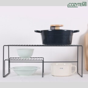 다크 냄비 접시정리용 랙 2종 세트 47x17.5cm + 24.5x10cm 주방 선반 수납