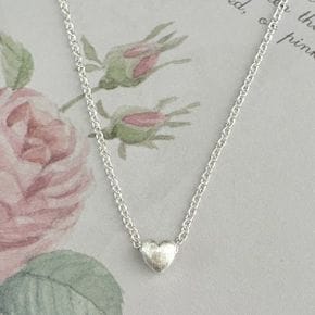 HEART BALL SILVER 925 necklace 미니하트볼 무광 모던러블리 데일리 실버 목걸이_P431273845