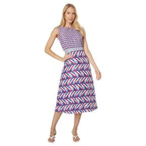 3709077 Maggy London Mixed Placement Print Midi