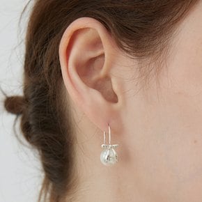 [silver925]purity ribbon pearl earring