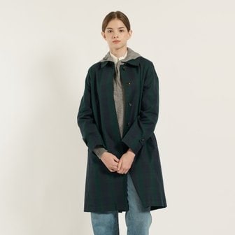BCBG [여주점] 싱글버튼 체크 트렌치코트 B5C8N735