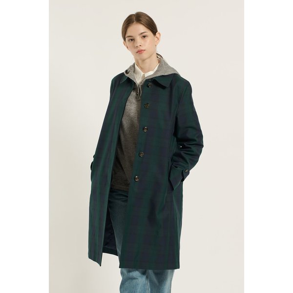 [여주점] 싱글버튼 체크 트렌치코트 B5C8N735