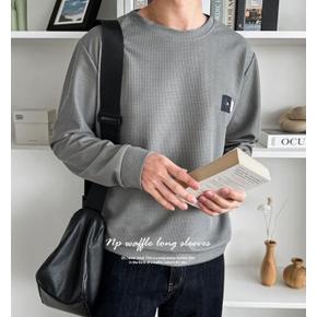 남성 레이어드 티셔츠 라운드 무지 롱슬리브 (S14124286)