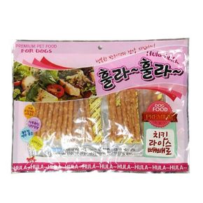 D18 애견 간식 훌라훌라 치킨라이스빼삐로 300g