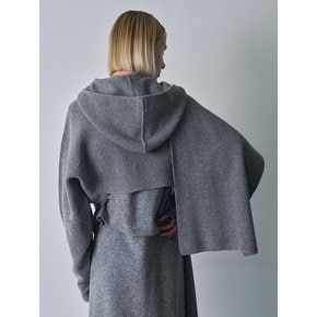 WOOL HOODY BOLERO (Grey)